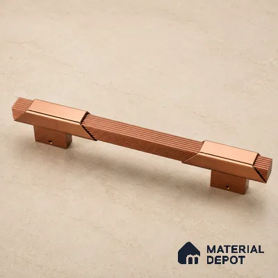 Ottr Aluminium Main Door Handle HA 00271 B Rose Gold PVD Rose Gold Finish - 450mm | 2 Years Warranty