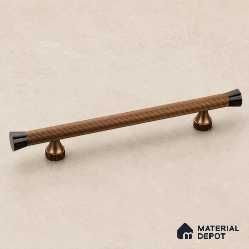 Ottr Aluminium Main Door Handle HA 00274 P Brown Black Finish - 300mm | 2 Years Warranty
