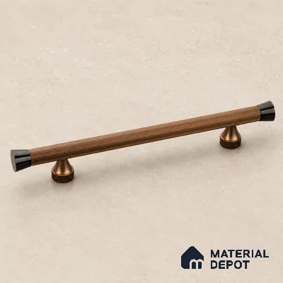 Ottr Aluminium Main Door Handle HA 00274 S Brown Black Finish - 900mm | 2 Years Warranty
