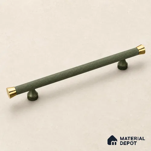 Ottr Aluminium Main Door Handle HA 00274 B Green Gold Finish - 450mm | 2 Years Warranty