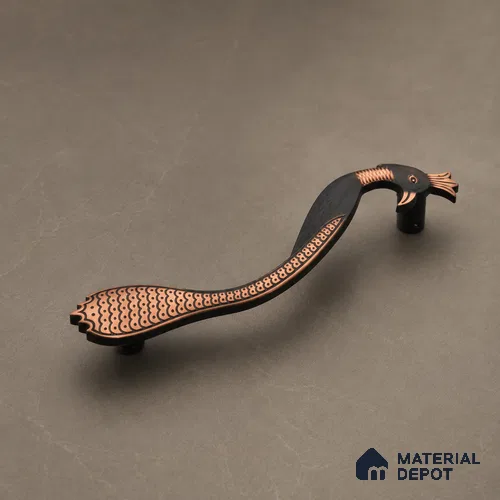 Ottr Zinc Main Door Handle HA 00277 Antique Brass Copper Finish - 200mm | 2 Years Warranty