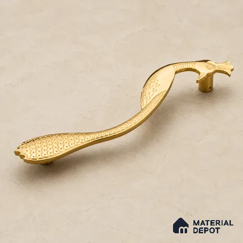 Ottr Zinc Main Door Handle HA 00277 E PVD Gold Finish - 200mm | 2 Years Warranty