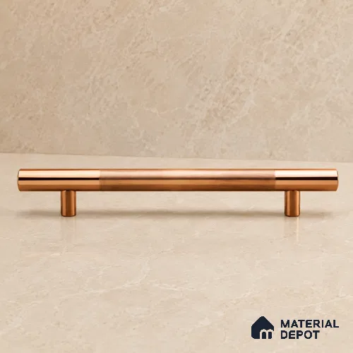 Ottr Stainless Steel Main Door Handle HA 00279 P PVD Rose Gold Dual Tone Finish - 600mm | 2 Years Warranty