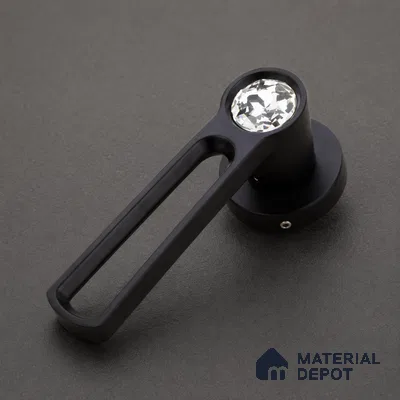 Ottr Zinc Mortise Handle HA 00295 B Black Finish Rose Mount | 2 Years Warranty