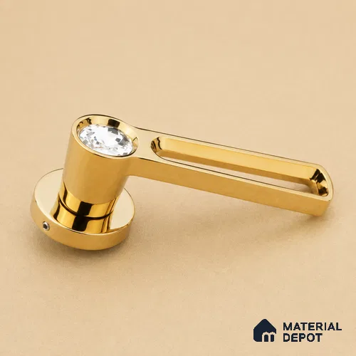 Ottr Zinc Mortise Handle HA 00295 D PVD Gold Finish Rose Mount | 2 Years Warranty