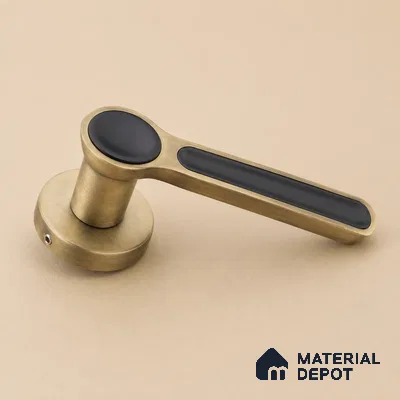 Ottr Zinc Mortise Handle HA 00296 Antique Brass Black Finish Rose Mount | 2 Years Warranty