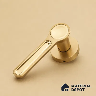 Ottr Zinc Mortise Handle HA 00296 C PVD Gold Dual Tone Finish Rose Mount | 2 Years Warranty