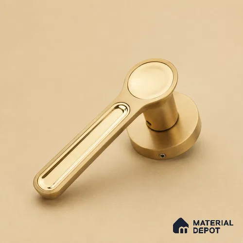 Ottr Zinc Mortise Handle HA 00296 C PVD Gold Dual Tone Finish Rose Mount | 2 Years Warranty