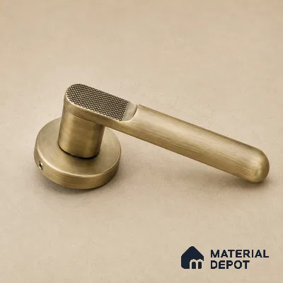 Ottr Zinc Mortise Handle HA 00297 Antique Brass Finish Rose Mount | 2 Years Warranty