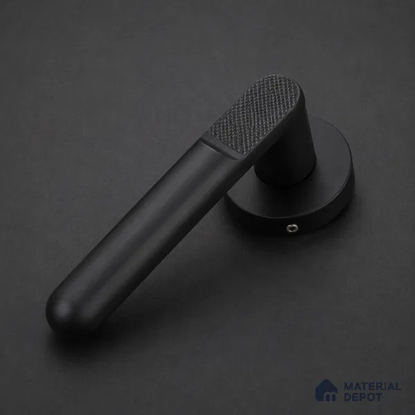 Ottr Zinc Mortise Handle HA 00297 B Black Finish Rose Mount | 2 Years Warranty