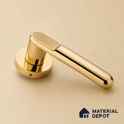 Ottr Zinc Mortise Handle HA 00297 D PVD Gold Finish Rose Mount | 2 Years Warranty