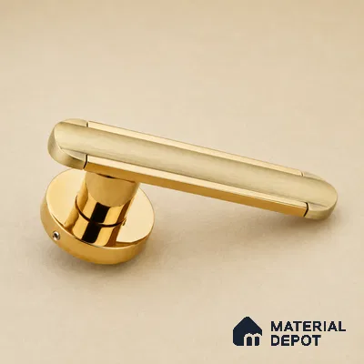 Ottr Zinc Mortise Handle HA 00298 C Antique Brass PVD Gold Finish Rose Mount | 2 Years Warranty