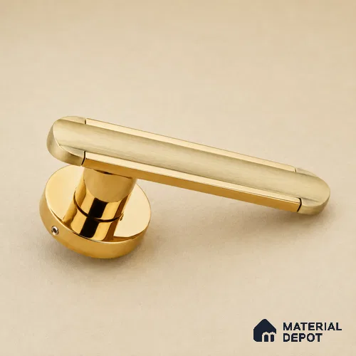 Ottr Zinc Mortise Handle HA 00298 C Antique Brass PVD Gold Finish Rose Mount | 2 Years Warranty