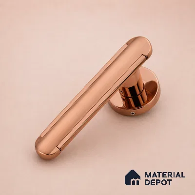 Ottr Zinc Mortise Handle HA 00298 B PVD Rose Gold Dual Tone Finish Rose Mount | 2 Years Warranty