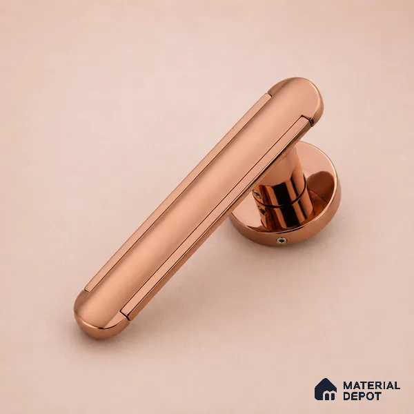 Ottr Zinc Mortise Handle HA 00298 B PVD Rose Gold Dual Tone Finish Rose Mount | 2 Years Warranty