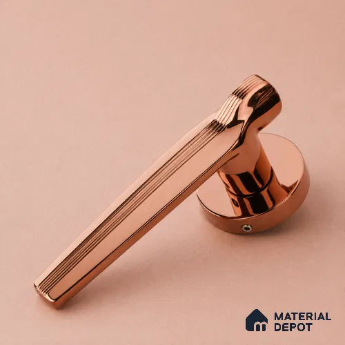 Ottr Zinc Mortise Handle HA 00299 D PVD Rose Gold Finish Rose Mount | 2 Years Warranty