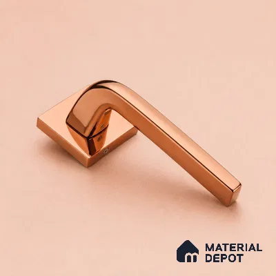 Ottr Zinc Mortise Handle HA 00300 D PVD Rose Gold Finish Rose Mount | 2 Years Warranty