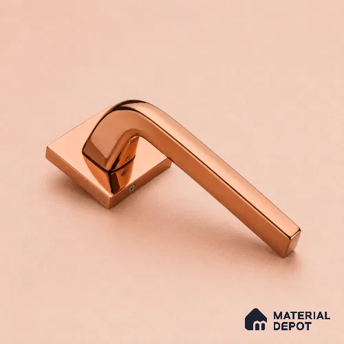 Ottr Zinc Mortise Handle HA 00300 D PVD Rose Gold Finish Rose Mount | 2 Years Warranty