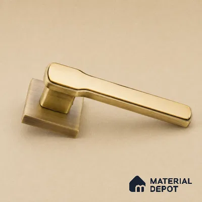 Ottr Zinc Mortise Handle HA 00301 B Antique Brass PVD Gold Finish Rose Mount | 2 Years Warranty