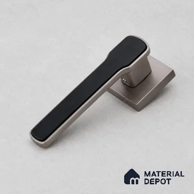 Ottr Zinc Mortise Handle HA 00301 Gunmetal Black Black Finish Rose Mount | 2 Years Warranty