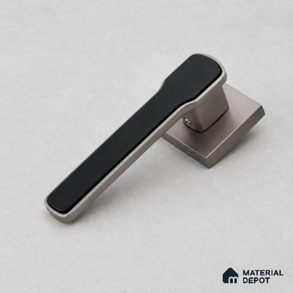 Ottr Zinc Mortise Handle HA 00301 Gunmetal Black Black Finish Rose Mount | 2 Years Warranty