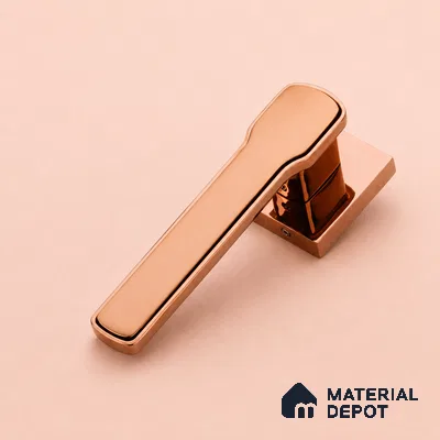 Ottr Zinc Mortise Handle HA 00301 C PVD Rose Gold Dual Tone Finish Rose Mount | 2 Years Warranty