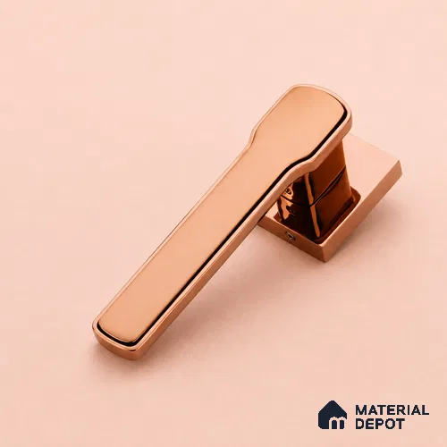 Ottr Zinc Mortise Handle HA 00301 C PVD Rose Gold Dual Tone Finish Rose Mount | 2 Years Warranty