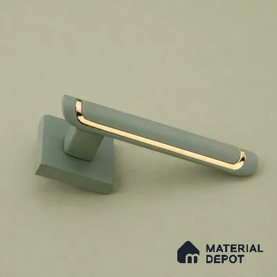 Ottr Zinc Mortise Handle HA 00302 Green Gold Finish Rose Mount | 2 Years Warranty