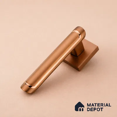 Ottr Zinc Mortise Handle HA 00302 B Rose Gold Dual Tone Finish Rose Mount | 2 Years Warranty
