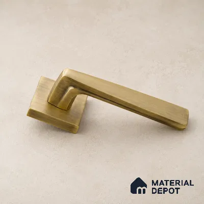 Ottr Zinc Mortise Handle HA 00303 B Antique Brass Finish Rose Mount | 2 Years Warranty