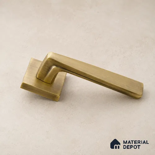 Ottr Zinc Mortise Handle HA 00303 B Antique Brass Finish Rose Mount | 2 Years Warranty