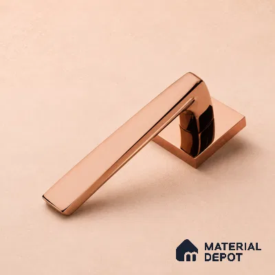 Ottr Zinc Mortise Handle HA 00303 D PVD Rose Gold Finish Rose Mount | 2 Years Warranty