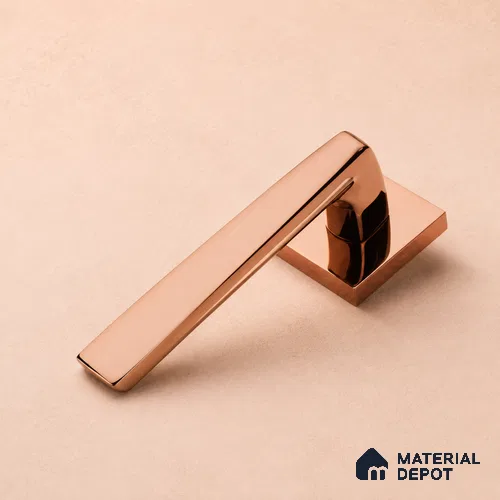 Ottr Zinc Mortise Handle HA 00303 D PVD Rose Gold Finish Rose Mount | 2 Years Warranty