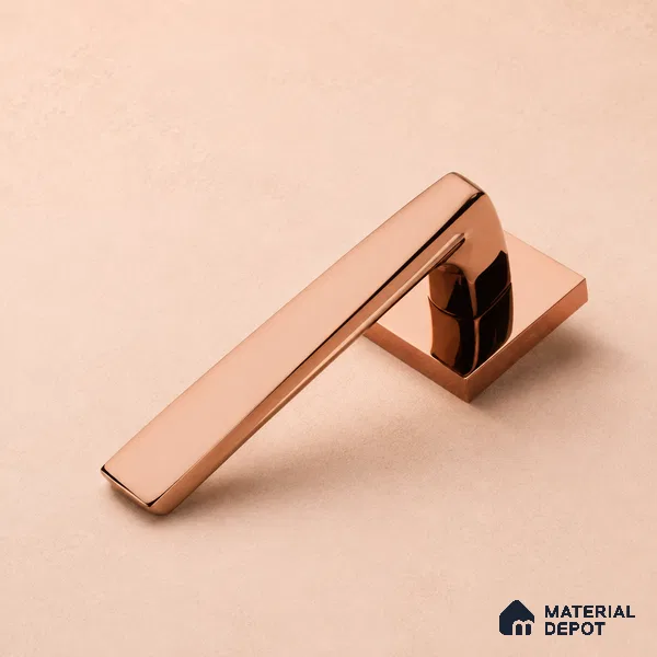 Ottr Zinc Mortise Handle HA 00303 D PVD Rose Gold Finish Rose Mount | 2 Years Warranty