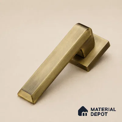 Ottr Zinc Mortise Handle HA 00304 B Antique Brass Finish Rose Mount | 2 Years Warranty