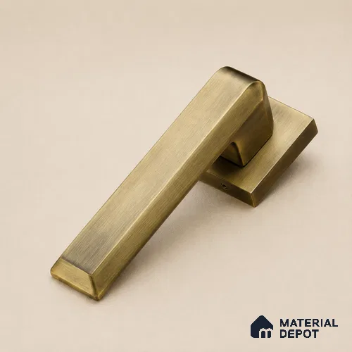 Ottr Zinc Mortise Handle HA 00304 B Antique Brass Finish Rose Mount | 2 Years Warranty