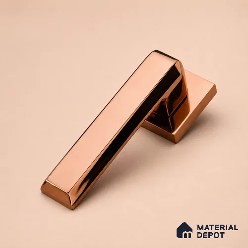 Ottr Zinc Mortise Handle HA 00304 D PVD Rose Gold Finish Rose Mount | 2 Years Warranty