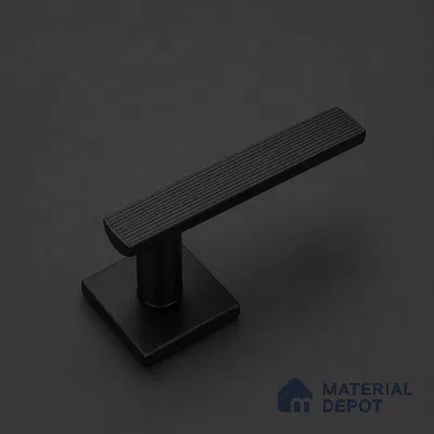 Ottr Zinc Mortise Handle HA 00306 B Black Finish Rose Mount | 2 Years Warranty