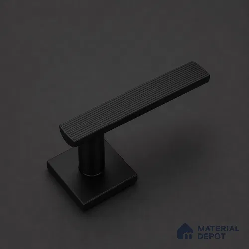Ottr Zinc Mortise Handle HA 00306 B Black Finish Rose Mount | 2 Years Warranty