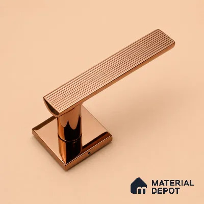 Ottr Zinc Mortise Handle HA 00306 G PVD Rose Gold Finish Rose Mount | 2 Years Warranty