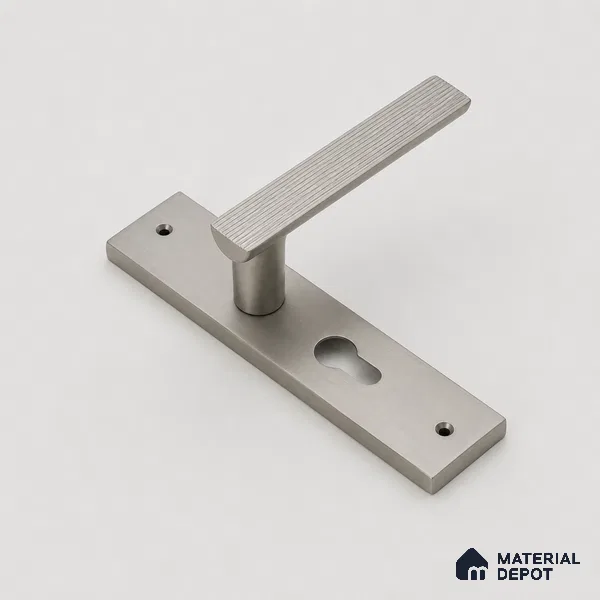Ottr Zinc Mortise Handle HA 00306 C Stainless Steel Matte Finish Plate Mount | 2 Years Warranty