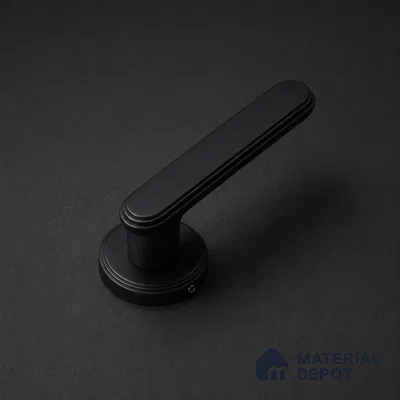 Ottr Zinc Mortise Handle HA 00307 D Black Finish Plate Mount | 2 Years Warranty