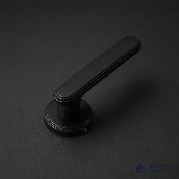 Ottr Zinc Mortise Handle HA 00307 D Black Finish Plate Mount | 2 Years Warranty