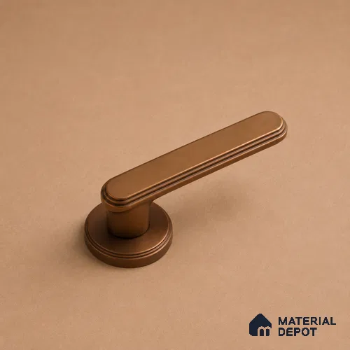 Ottr Zinc Mortise Handle HA 00307 G PVD Rose Gold Matte Finish Rose Mount | 2 Years Warranty