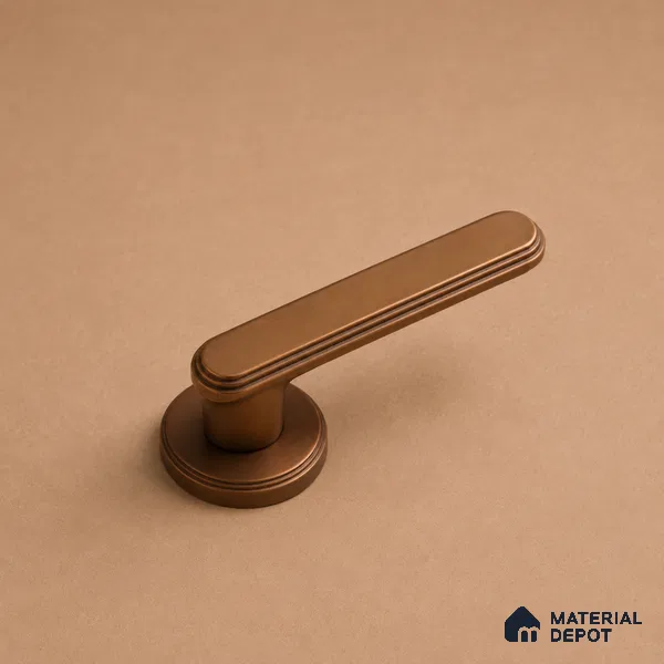 Ottr Zinc Mortise Handle HA 00307 G PVD Rose Gold Matte Finish Rose Mount | 2 Years Warranty