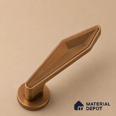 Ottr Zinc Aluminium Mortise Handle HA 00308 C PVD Rose Gold Dual Tone Finish Rose Mount | 2 Years Warranty