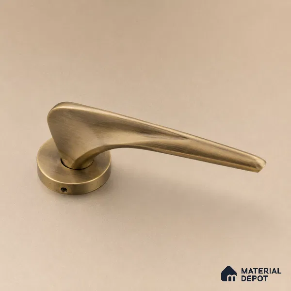 Ottr Zinc Mortise Handle HA 00309 F Antique Brass Finish Plate Mount | 2 Years Warranty