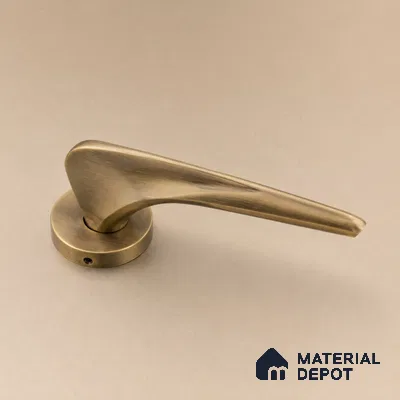 Ottr Zinc Mortise Handle HA 00309 C Antique Brass Finish Rose Mount | 2 Years Warranty