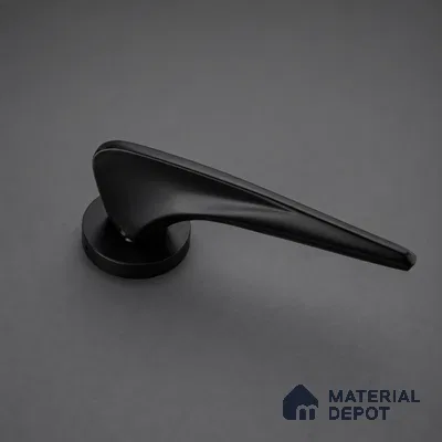 Ottr Zinc Mortise Handle HA 00309 D Black Finish Plate Mount | 2 Years Warranty