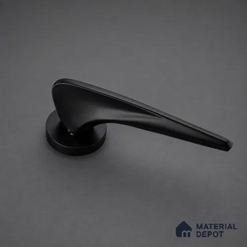 Ottr Zinc Mortise Handle HA 00309 Black Finish Rose Mount | 2 Years Warranty